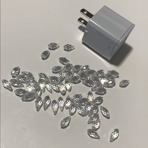 1 lot of tiny rhinestone charms with holes